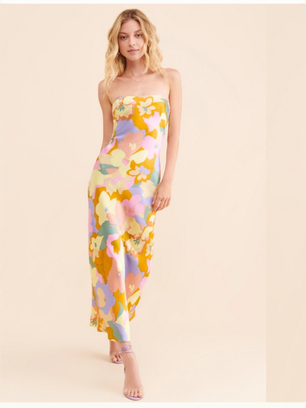 ASTR The Label Strapless Open Back Dress